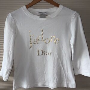 Size 8 - Y2K Christian Dior John Galliano J’Adore Dior Top 3/4 Sleeve